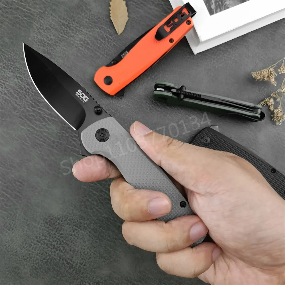 D2 Multifunctional Tactical Folding Blade Knife Nylon Fiber Handle Utility EDC Outdoor Camping Survival Knives Fruit Cutter