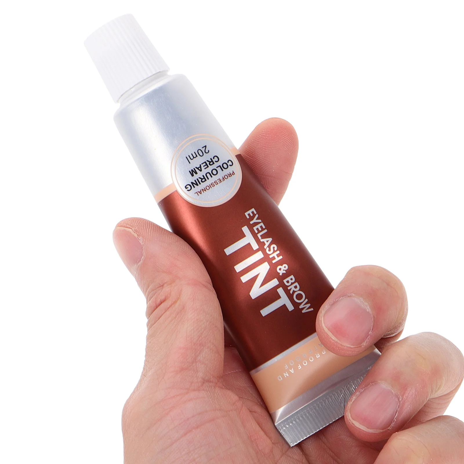 Zestaw do koloryzacji brwi, ciemny brąz, długotrwały żel do brwi, wodoodporny, do samodzielnego stylizacji brwi.