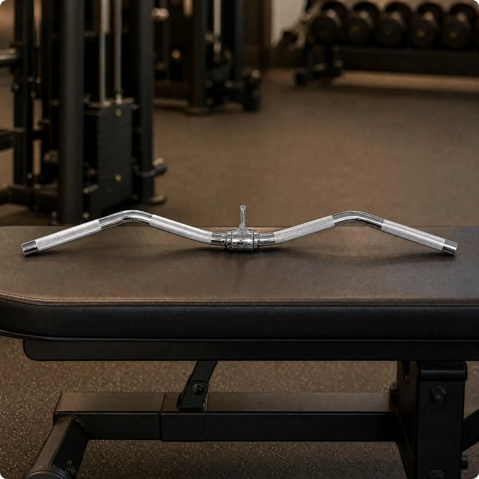 Swivel Pulley Bar for Cable Crossover Machine Strength Training with Comfort Grip
