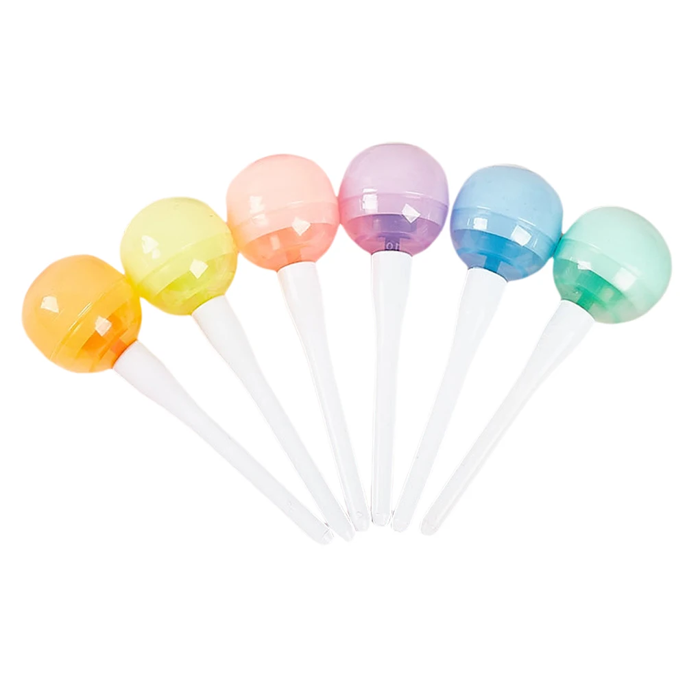 

6 Pcs Drawing Highlighter Mini Highlighters Small Marker Lollipop Plastic Higighters