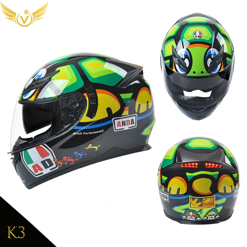 Chargeable LED Tail Light Electric Motorcycle Helmet DOT Certified Motor Helmet in Winter Universal Riding for All Seasons 55-59