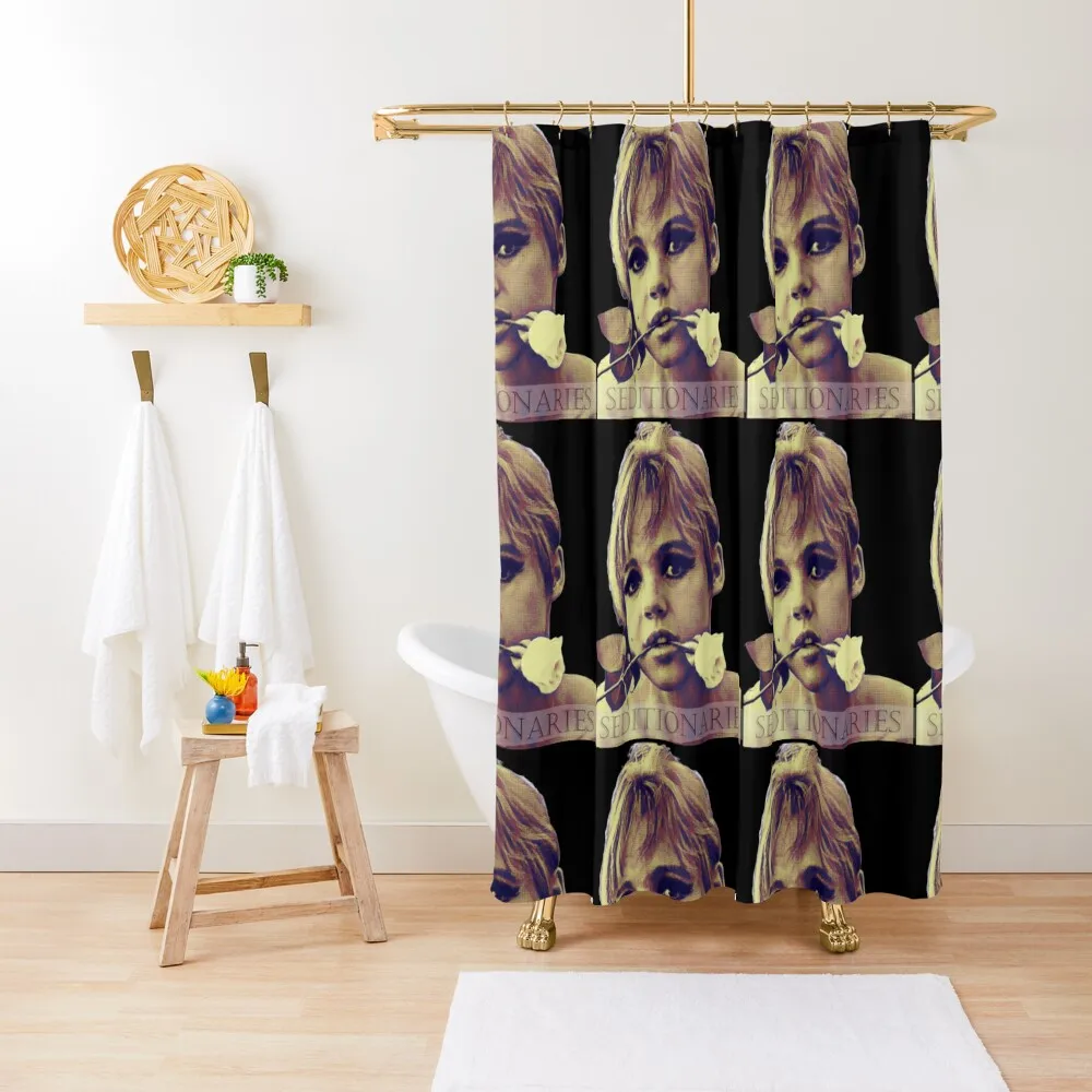 

Punk Rock, Andy Warhol, Edie Sedgwick Shower Curtain Shower For Bathrooms Shower Bathroom Waterproof Fabric Bathroom Curtain