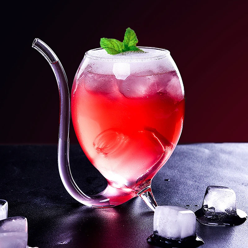 

Creative Straw Design Glass Cup Heat Resistant Wine Whiskey Glass Juice Milk Daily Drinking Cup 1PC