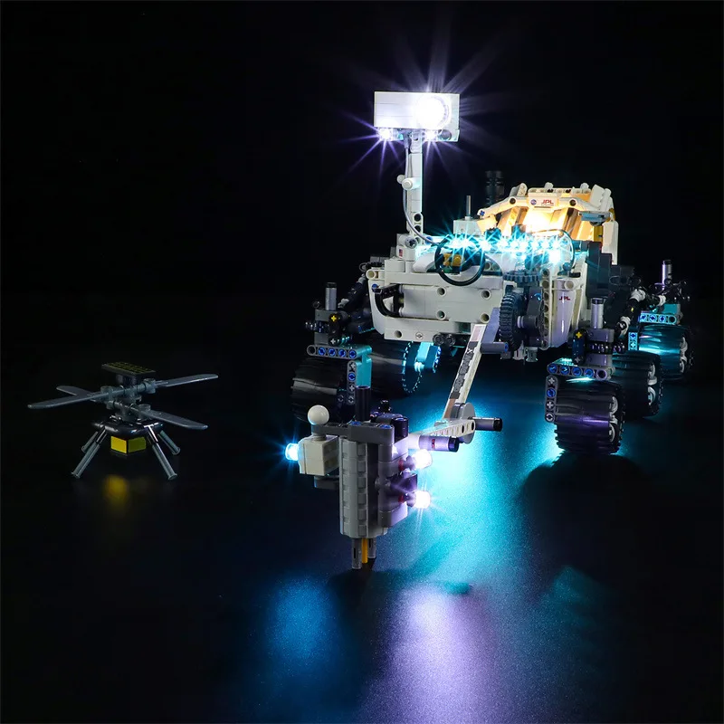 (Only LED Light No Bricks)  42158 Mars Perseverance Rover Ingenuity Technical (Not Include Building Blocks Kits Sets Model)