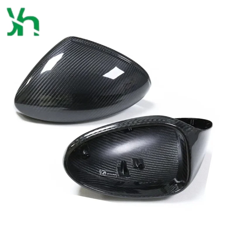 لبورشه بوكستر كايمان 718 982 2016-2023 ألياف الكربون سيارة غطاء مرآة جانبية استبدال غطاء مرآة الرؤية الخلفية