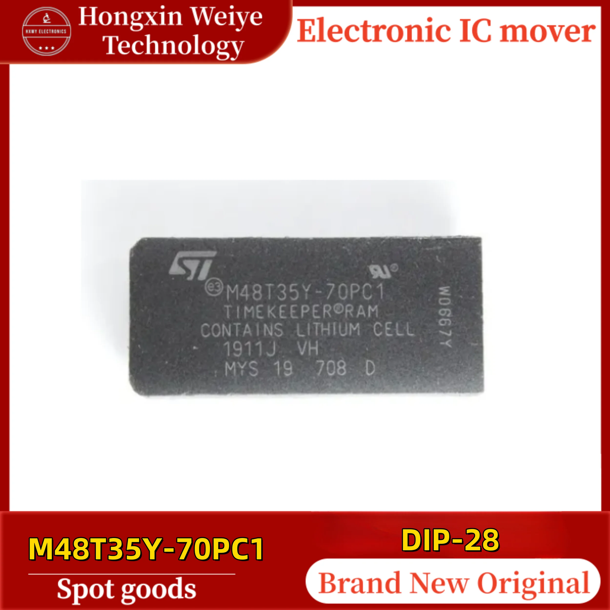 

(1/5 pieces) M48T35Y-70PC1 M48T35Y DIP-28 Timekeeper NVRAM Real Time Clock RTC IC Original Brand New In Stock Fast Shipping