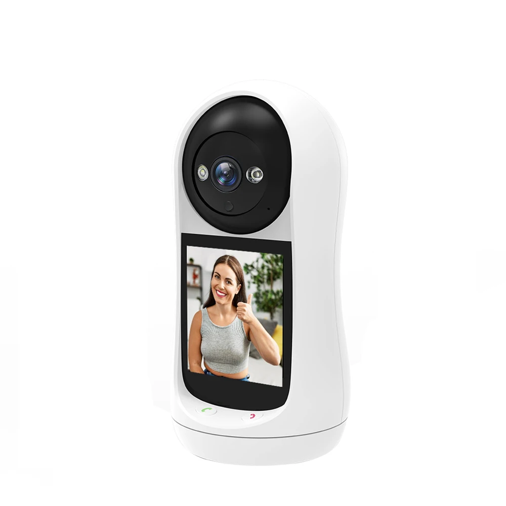 3MP PTZ Wifi Camera Video Call with 2.8 Inch IPS Screen Baby Cry Sound Detection Security IP Camera Baby Monitor iCSee