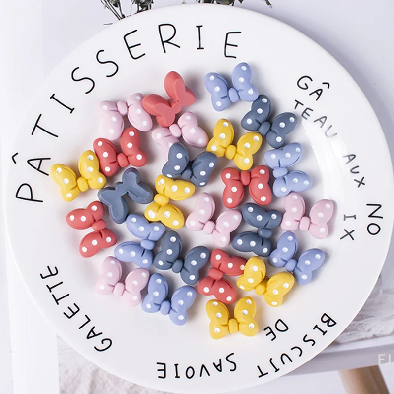

[YU]10pcs Cartoon Bow Cute Resin Series Jewelry Making DIY Home Decoration Accessories