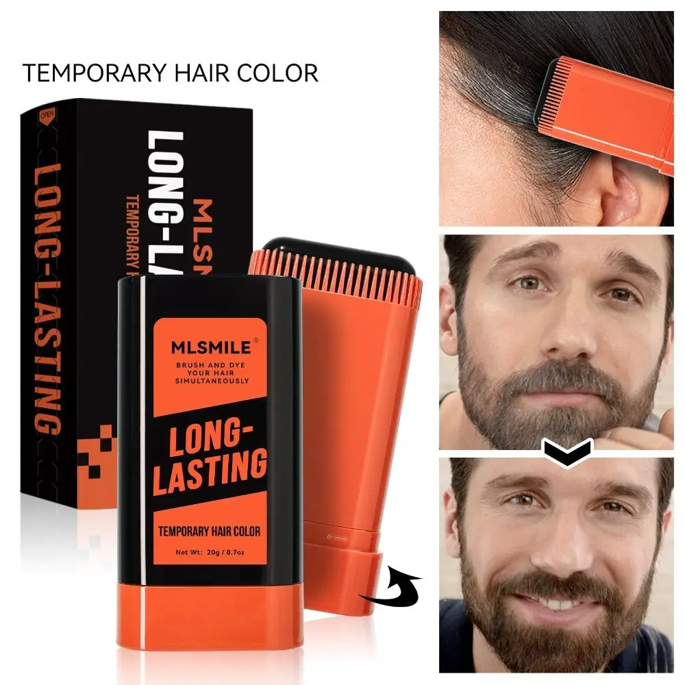 

New 2 in 1 Comb Hair Dye Natural Sweat Proof Black Hair Dye with Comb Applicator Multifunctional Waterproof Beard Dye Comb