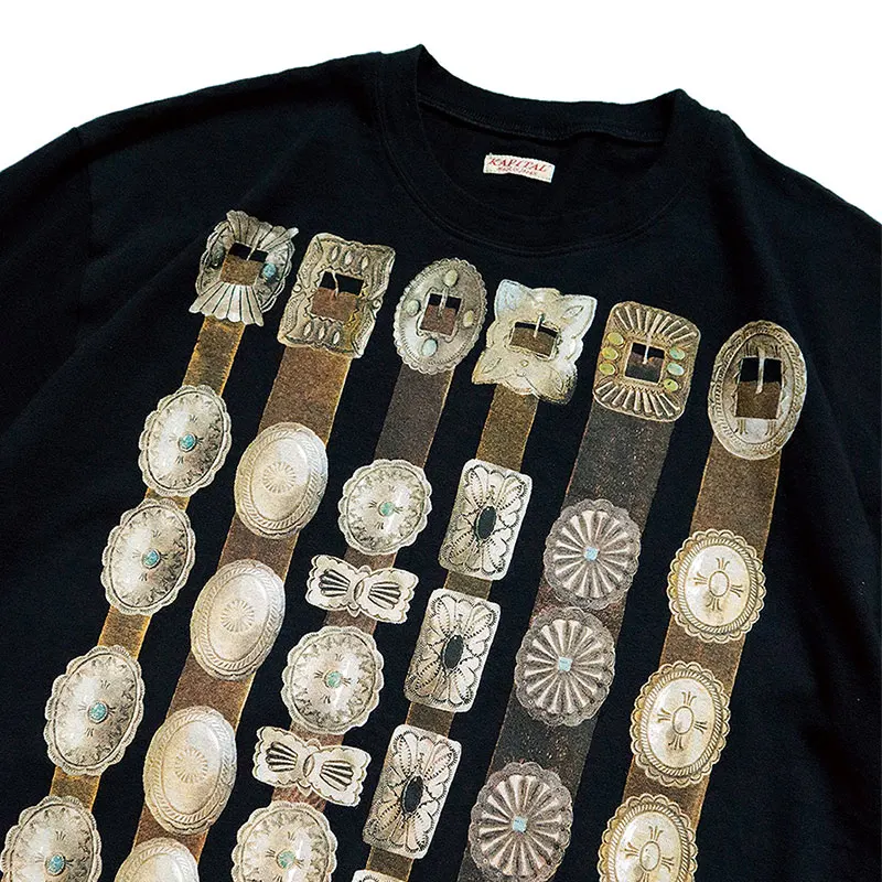 

KAPITAL24SS Metal Decorated Pure Cotton Belt ort Sve T-irt Youth Trendy Breathable Summer Faion Casual round Ne