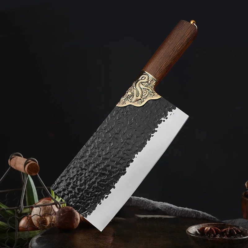 Kitchen Knife Original Chinese Chef Cleaver 5Cr15 Forged Stainless Steel Cutting Chopping Knives Meat Professional Cooking Knife