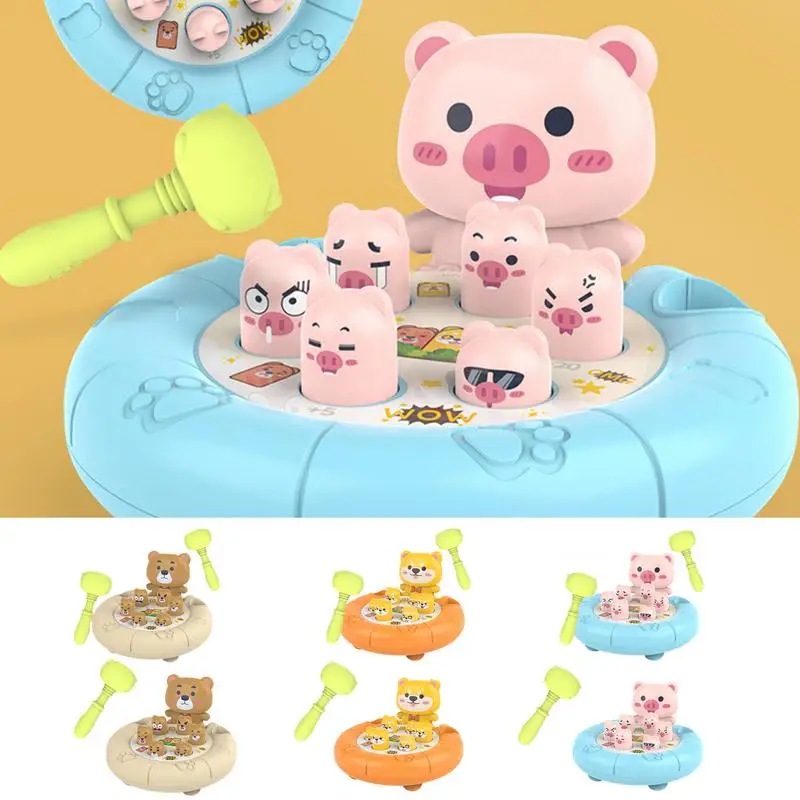 Cartoon Animal Baby Toy Montessori Learning Game Educational Puzzle Gift For 12 24 Months Toddler Boys/Girls With Hammer