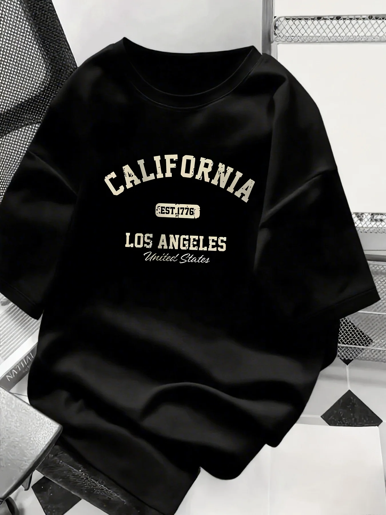 

California Los Angeles Graphic T-Shirt 100% Cotton O-Neck Short Sleeve Summer Casual Mens T-shirt Streetwear