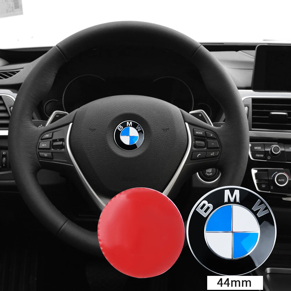 44/46mm For BMW M E60 E61 E90 E91 E92 F07 F10 F15 F16 F20 F30 G30 E60 E61 Car Interior Steering Wheel Center Sticker Accessories