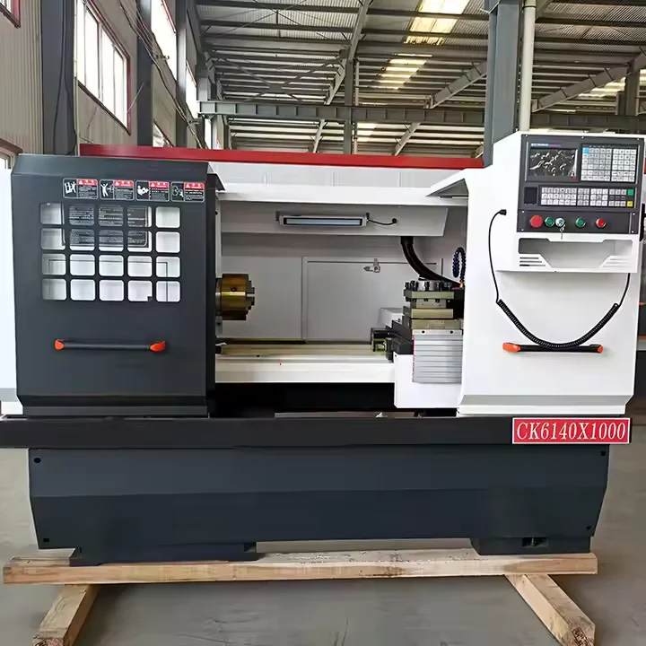 CK6140 1 Meter Cnc Lathe Machine Mini, Small 4-station Tool Holder Horizontal Flat Bed Lathe China