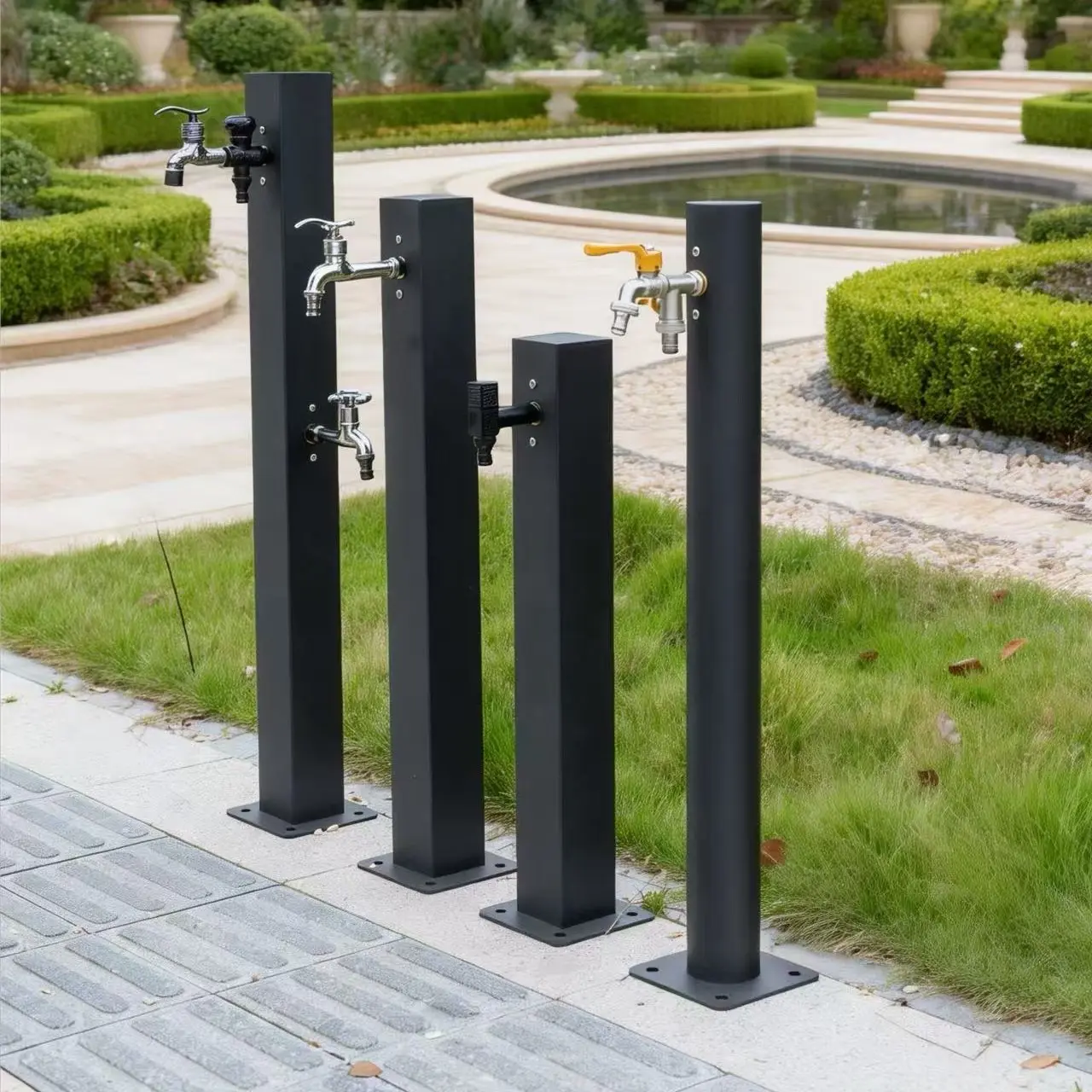 Stainless steel courtyard outdoor column faucet villa garden standing hydrant outdoor watering flower car wash floor water pile