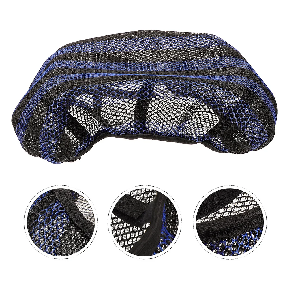 

2Pcs 3D Mesh Breathable Motorcycle Seat Cushion Cover Honeycomb Design Durable Anti Slip Protection for Bikes Black