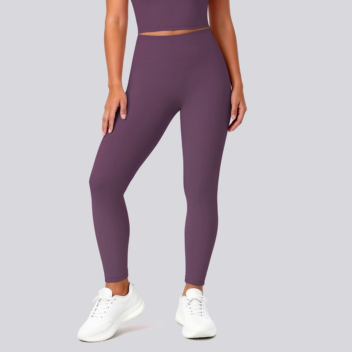 Hochtaillierte, schnelltrocknende Yoga-Hose für Damen, Fitness-, Lauf-, Rad- und Workout-Leggings, einfarbige, formgebende Sport-Hose – Detail 15