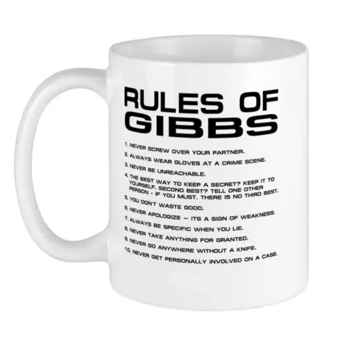 11oz mug NCIS Gibbs' Rules Large