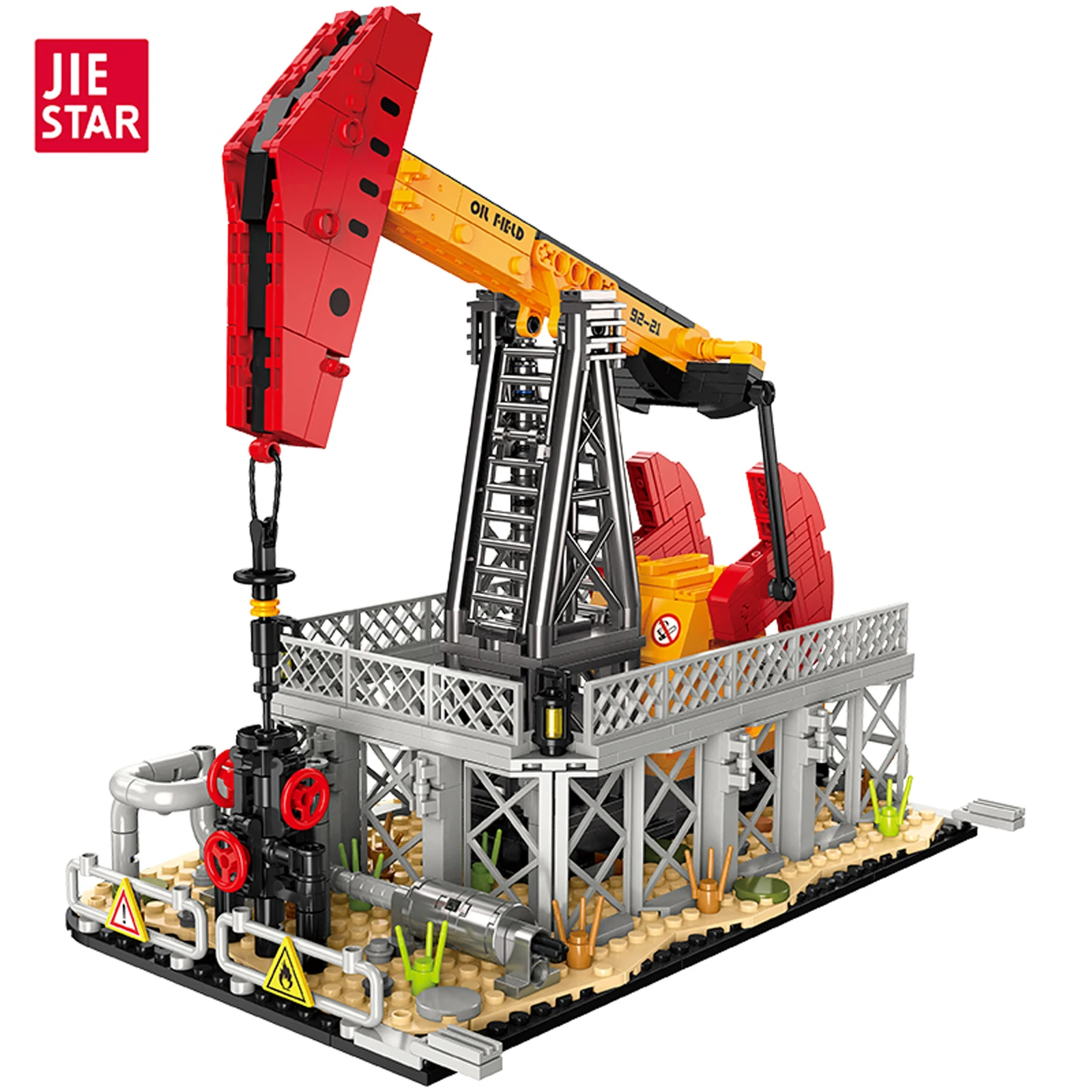 JJ9221 Olie Pompen Plant Model 666pcs Bricks DIY Model 3D Bouwstenen Idee Speelgoed voor Kid Gift
