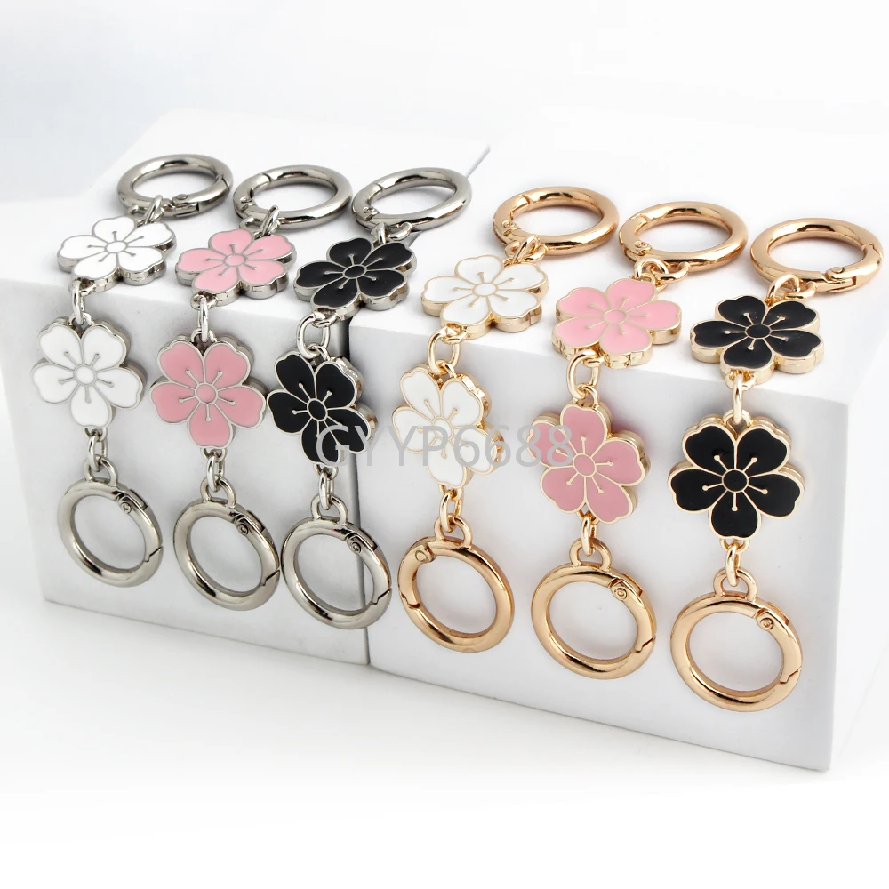 2/5/20PCS 12.5/13CM Flower Shape Bag Strap Extender Chains For Women Purse Shoulder Extented Handle With Spring Ring Accessories