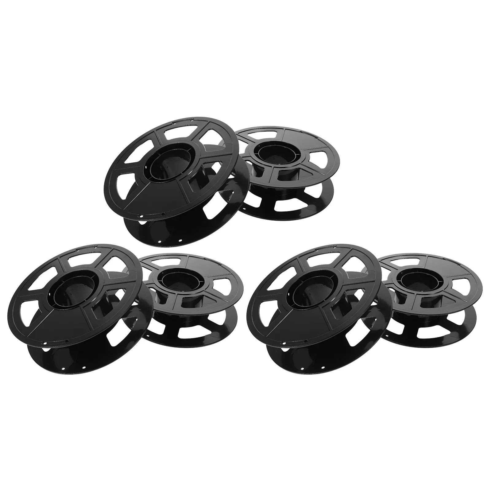 

6Pcs Reusable 3D Printer Filament Spool Holder Trapezoidal Frame Lightweight Hollow Plastic Reel for Pla ABS Petg Filament Spool