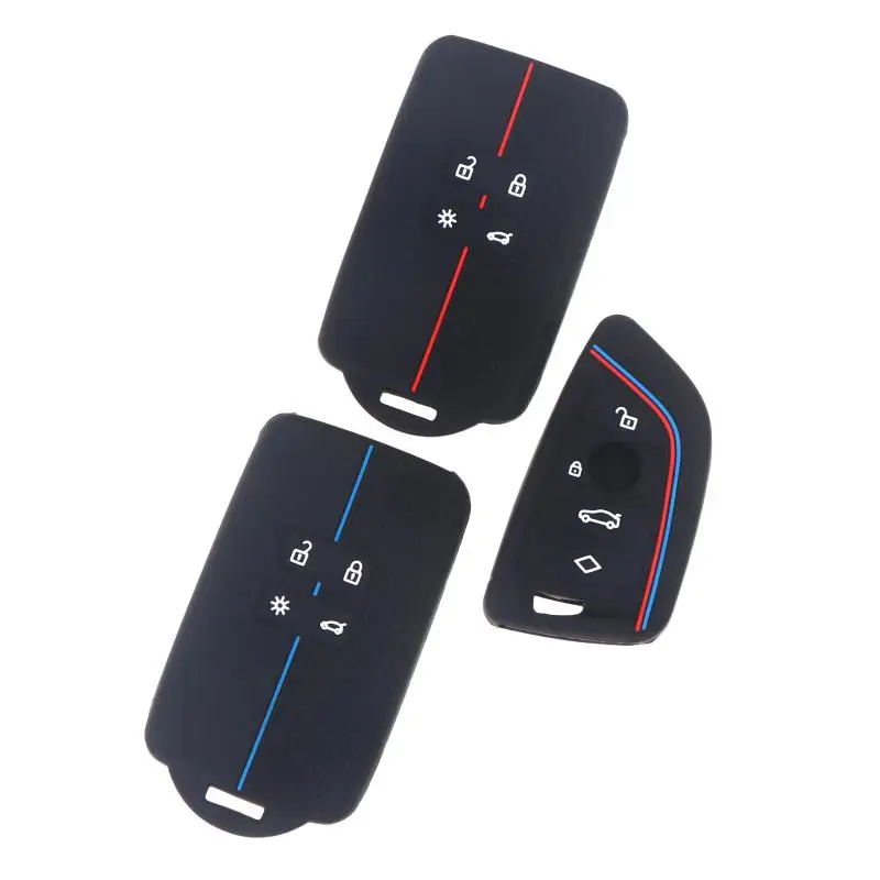 

{MOA2} Silicone Car Key Protector Cover Fashion Remote Case Key Shell For X1 X3 X4 X5 X6 Series Car Keychain Accessories