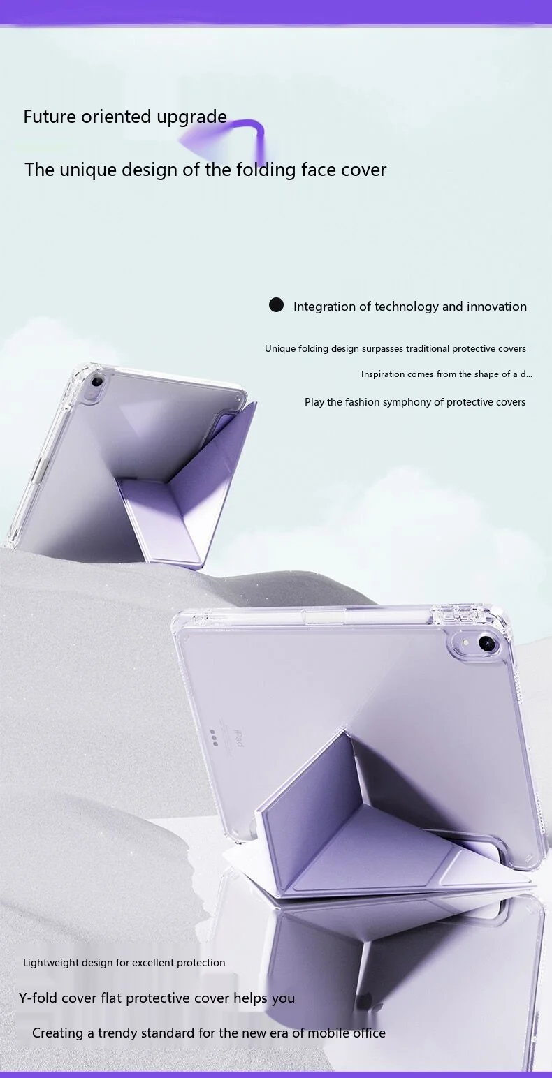 Für iPad 12 11 10,9 10,2 9,7 Zoll Acryl 3+Y Magnetische Bildschirmsperre Stoßfeste Schlaf-Wach-Hülle – Detail 1