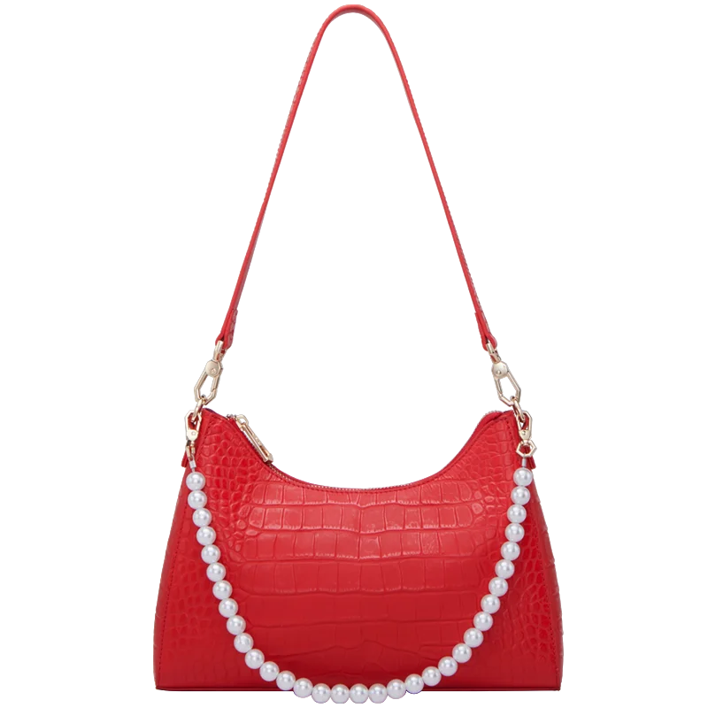 ZOOLER Full Borsa a tracolla in vera pelle borse a tracolla rosse perle delicate borse da donna borse a mano da sposa colori # qs358