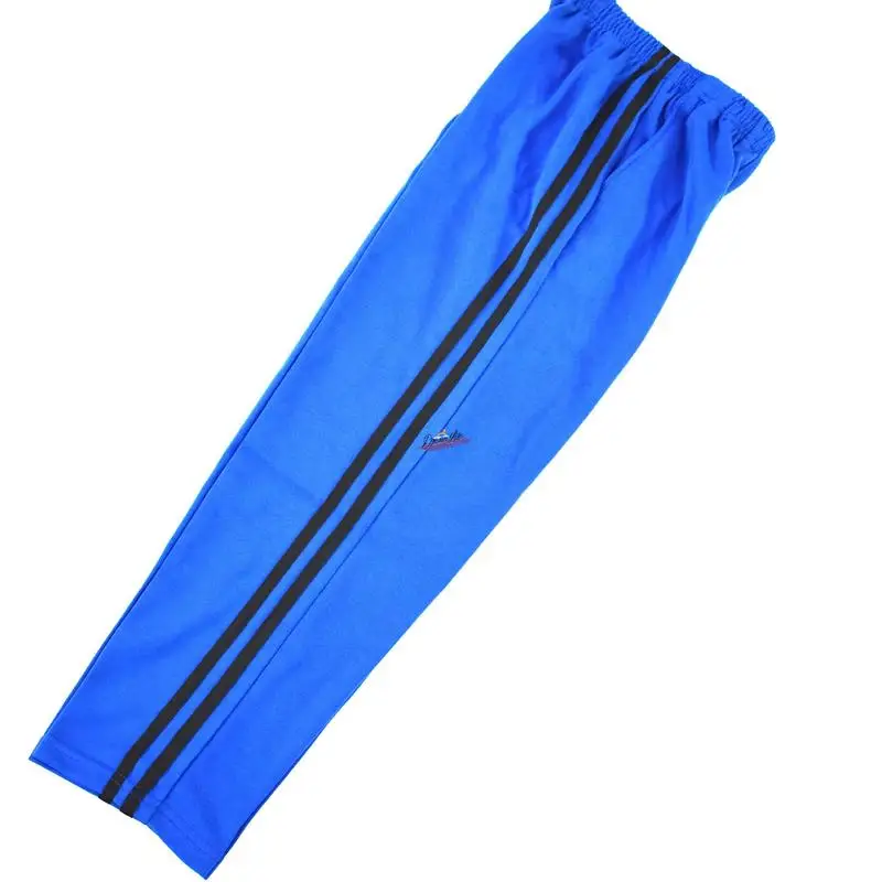 

Синие школьные брюки для мальчиков, прямые, с двумя полосками, для средней и начальной школы, с двойными полосками, школьные брюки с двумя полосками.