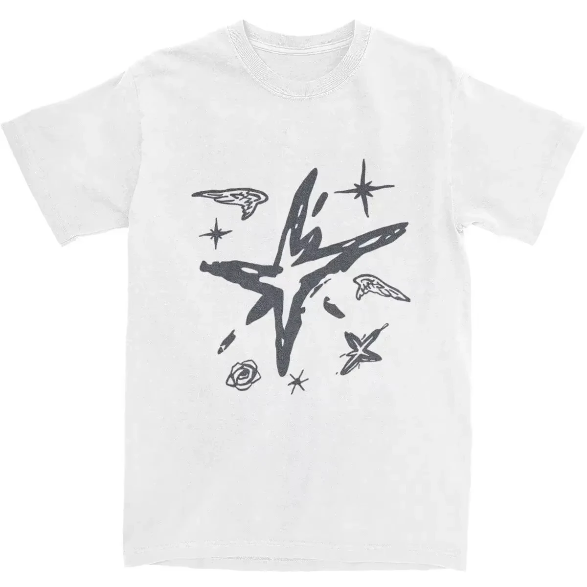 

Funny Graffiti Print Korean Kpop TXT T Shirt Unisex Vintage Cotton T-Shirts Summer O-Neck Tee Shirt Pattern Oversized Tops