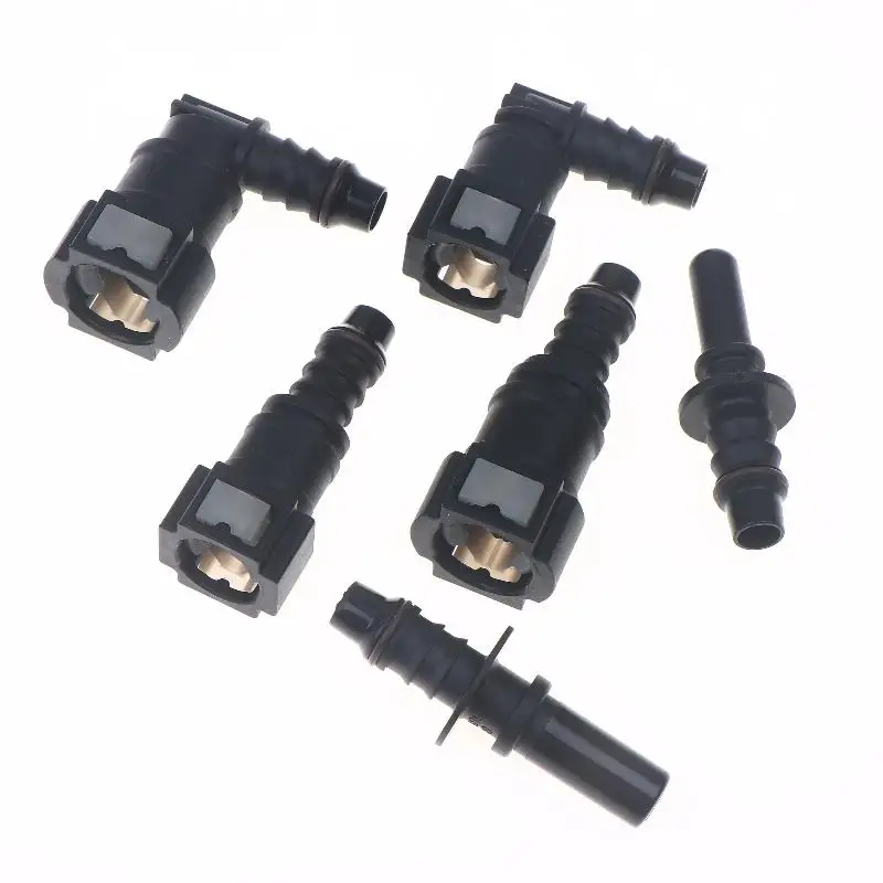 

Hot Sale Car Fuel Line Coupler Hose Quick Connect ID8 7.89 Plastic Nylon Oil Line Pipe Adapter Disconnect Release Hose Connector