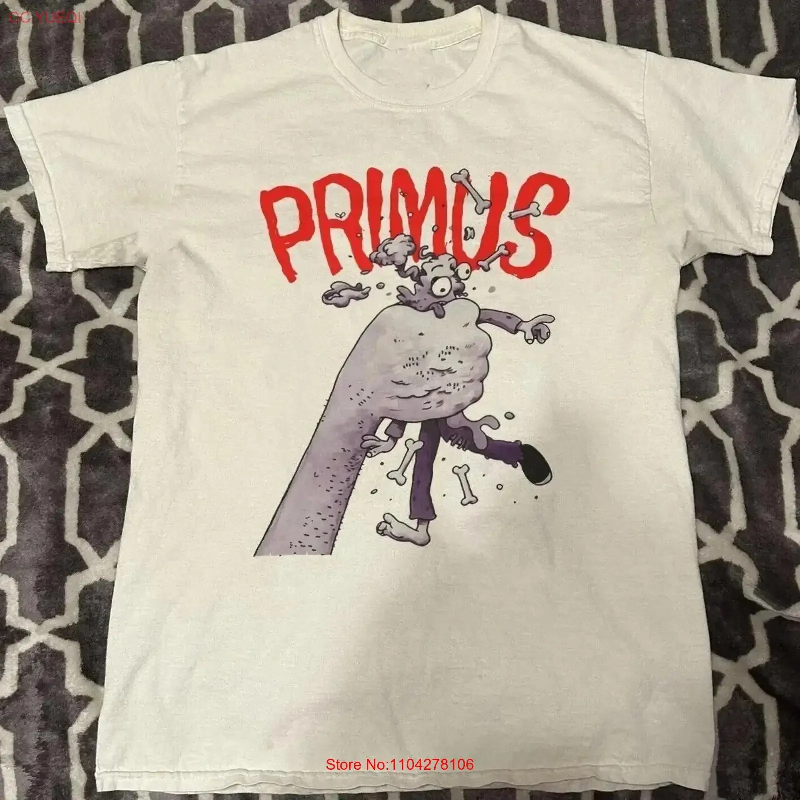 Primus T Shirt Front Print Adult Cotton Size S 5XL Premium long or short sleeves vintage Washed Casual Unisex homme Breathable