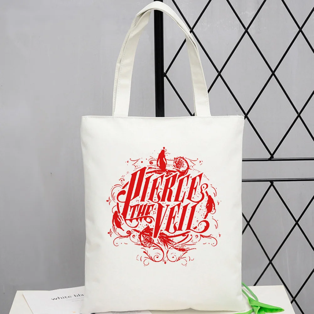 Pierce the Veil tote bag shopper personnalisable y2k grocery einkaufstasche woman