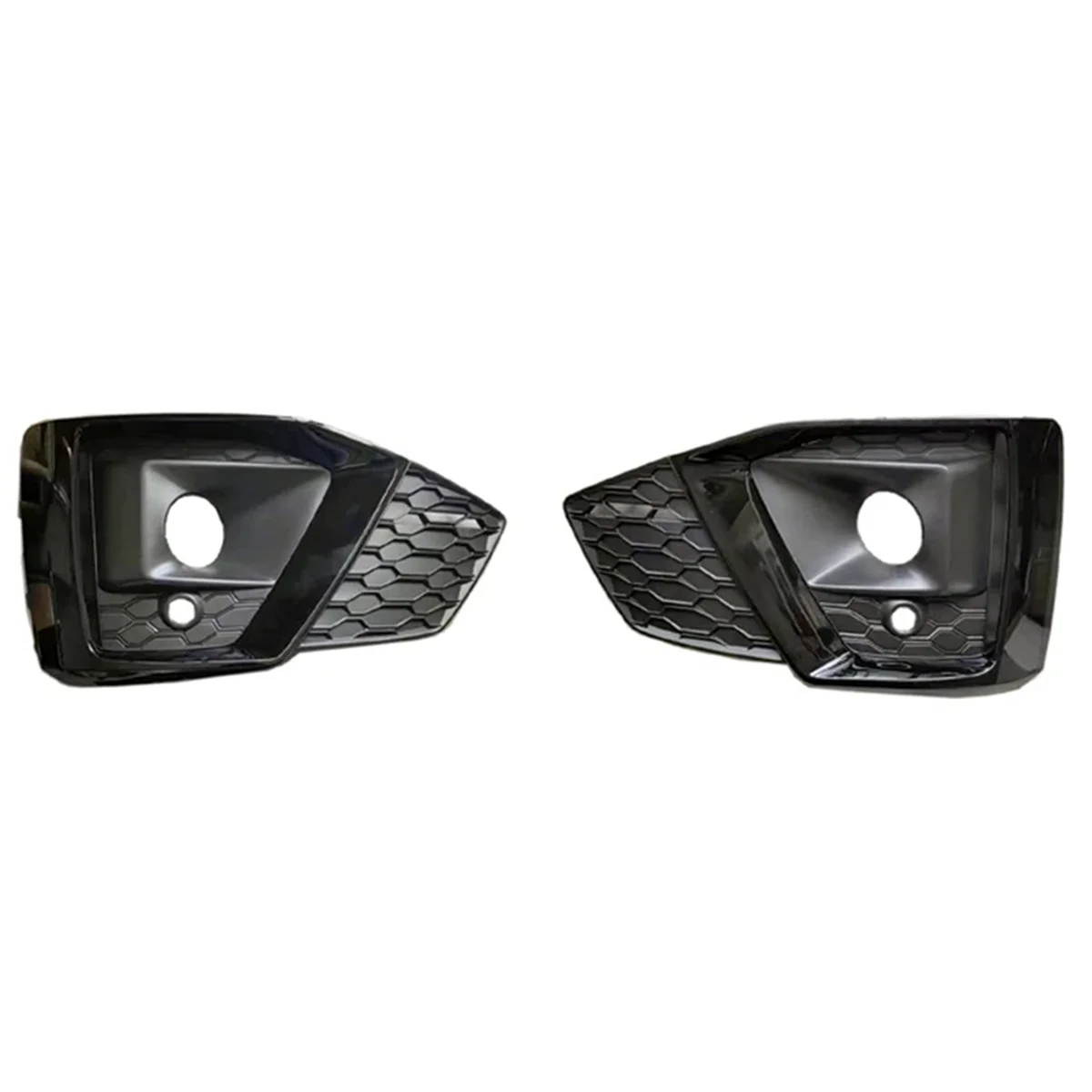 Car Black Left Right Fog Light Grille Cover Front Honeycomb Bumper Grille for Audi A5 S5 2019-2023