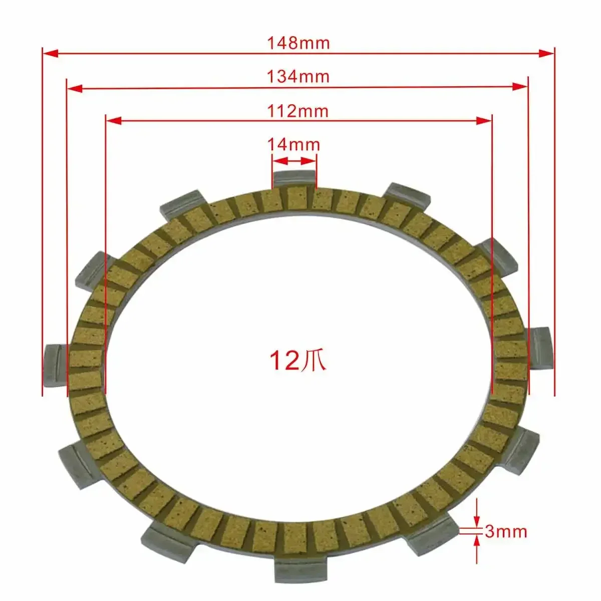 9 Pcs Motorcycle Friction Clutch Disc Plates For Yamaha FZR750R Genesis 750R 1987-1988 FZR1000 FZR 1000 1987-1989