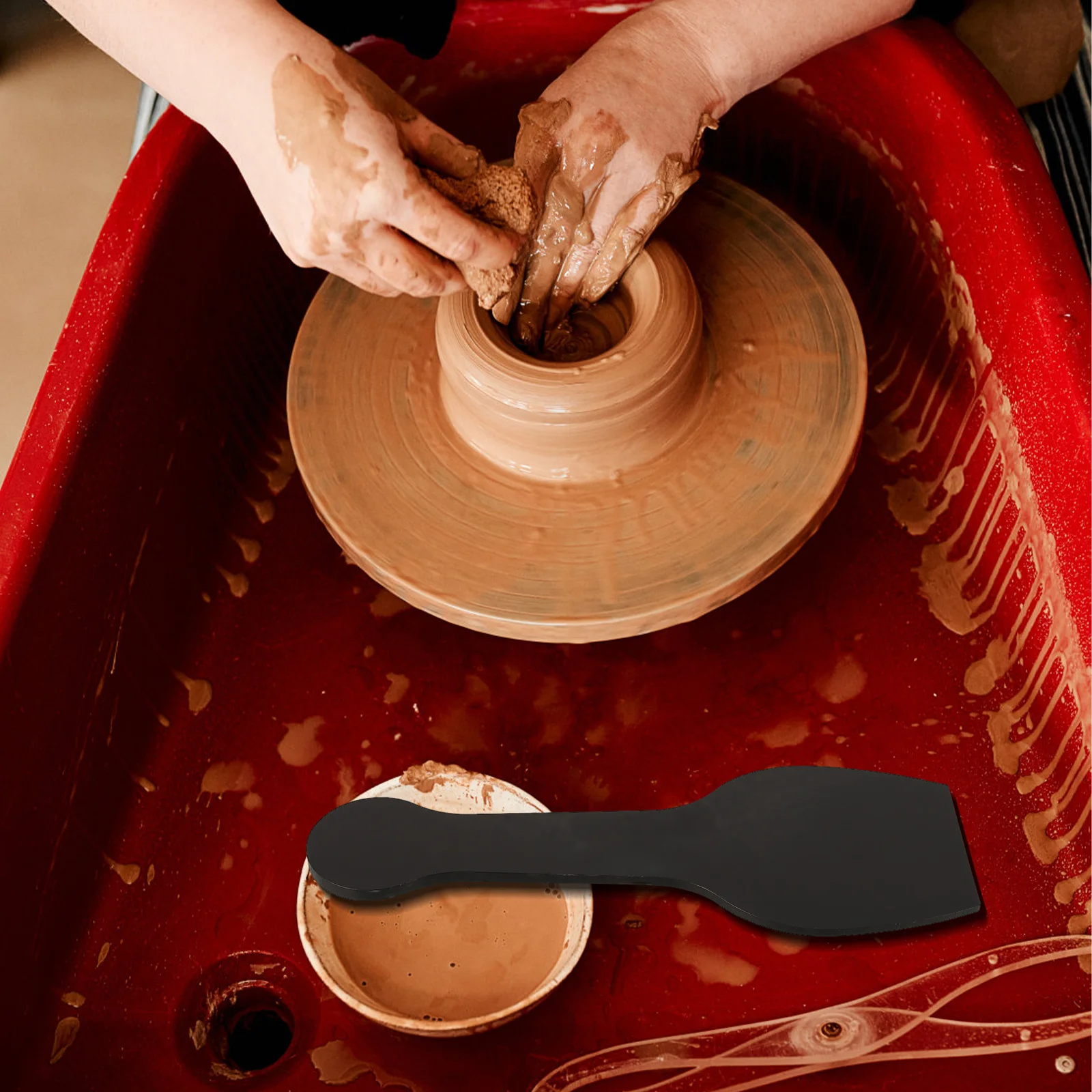 

Indoor Pottery Tool Plastic Paddle for Clay Craft DIY Handicraft Tool Durable Easy Accessory Sturdy Pottery Paddle