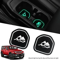Non-Slip Car Cup Coaster Slot Pad for Jeep Wrangler Jl Jlu 2020-2023 Anti-Slip Mat Pocket Mat Interior Cup Holder Pad Car-stying
