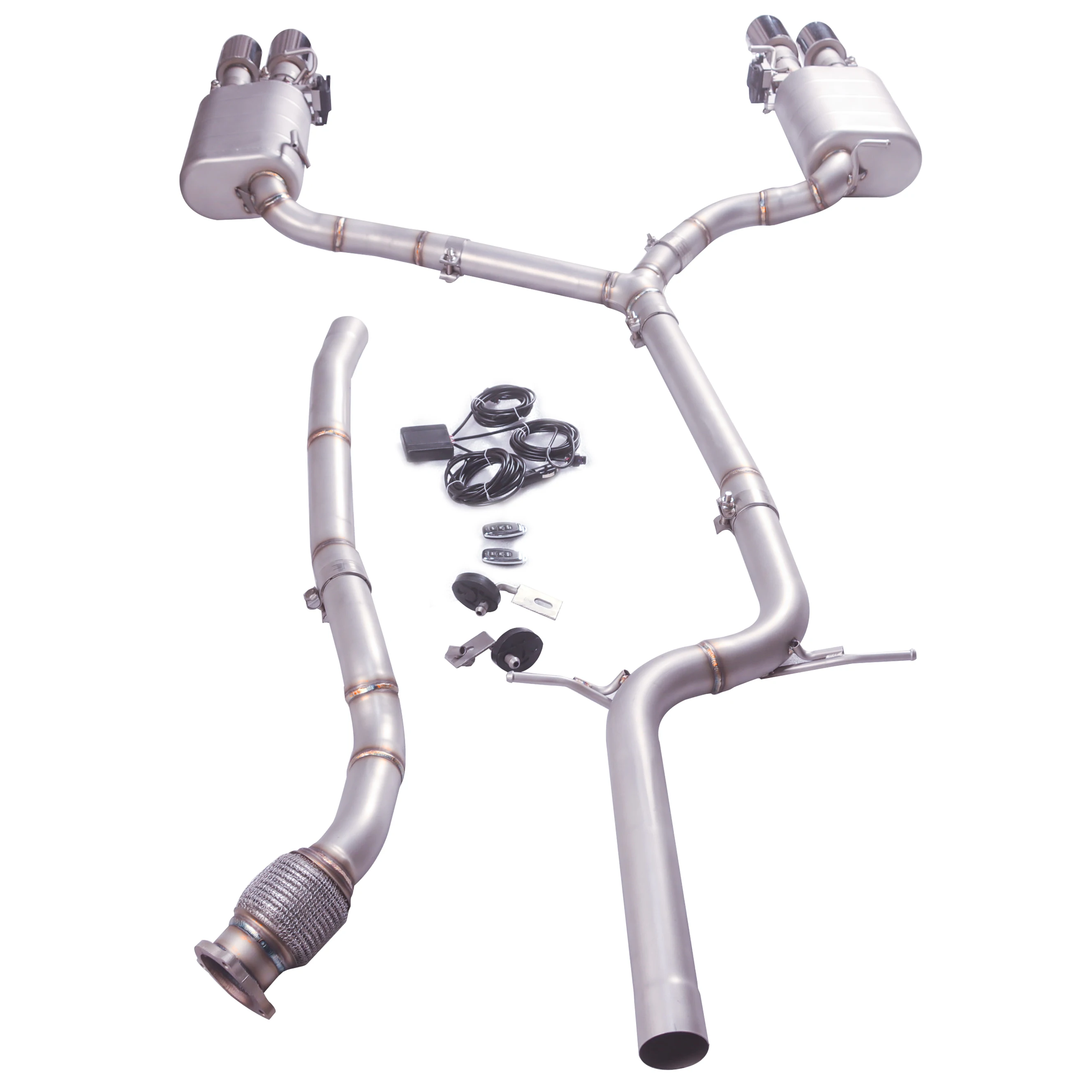 [Custom product] For 09-23 Audi A5 2.0T Sports car Acoustic wave with valve exhaust pipe system