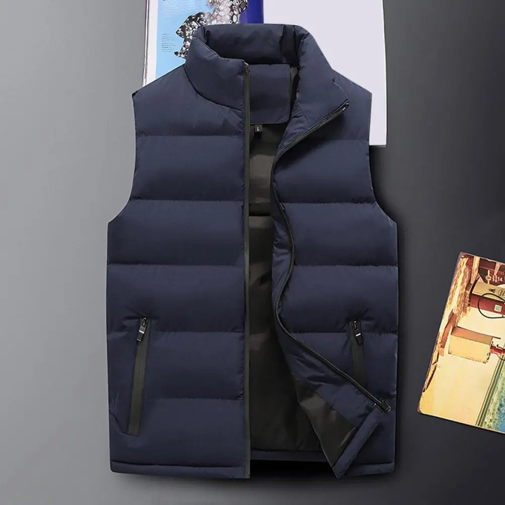 Gilet en coton rembourré à col montant pour homme, Streetwear, polyvalent, résistant au froid, automne-hiver