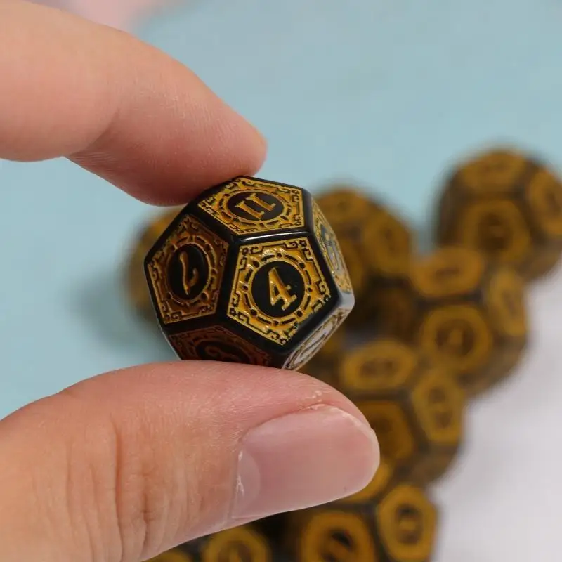 

652F 10Pcs 12 Sided d12 Board Table for Creative Family Playing Game for RPG