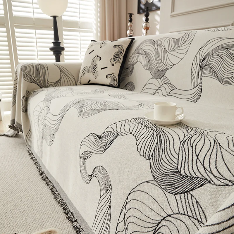 

Двойной полезный чехол для дивана из синели с принтом в американскую полоску, чехол для дивана, приятное для кожи полотенце с подлокотником для гостиной