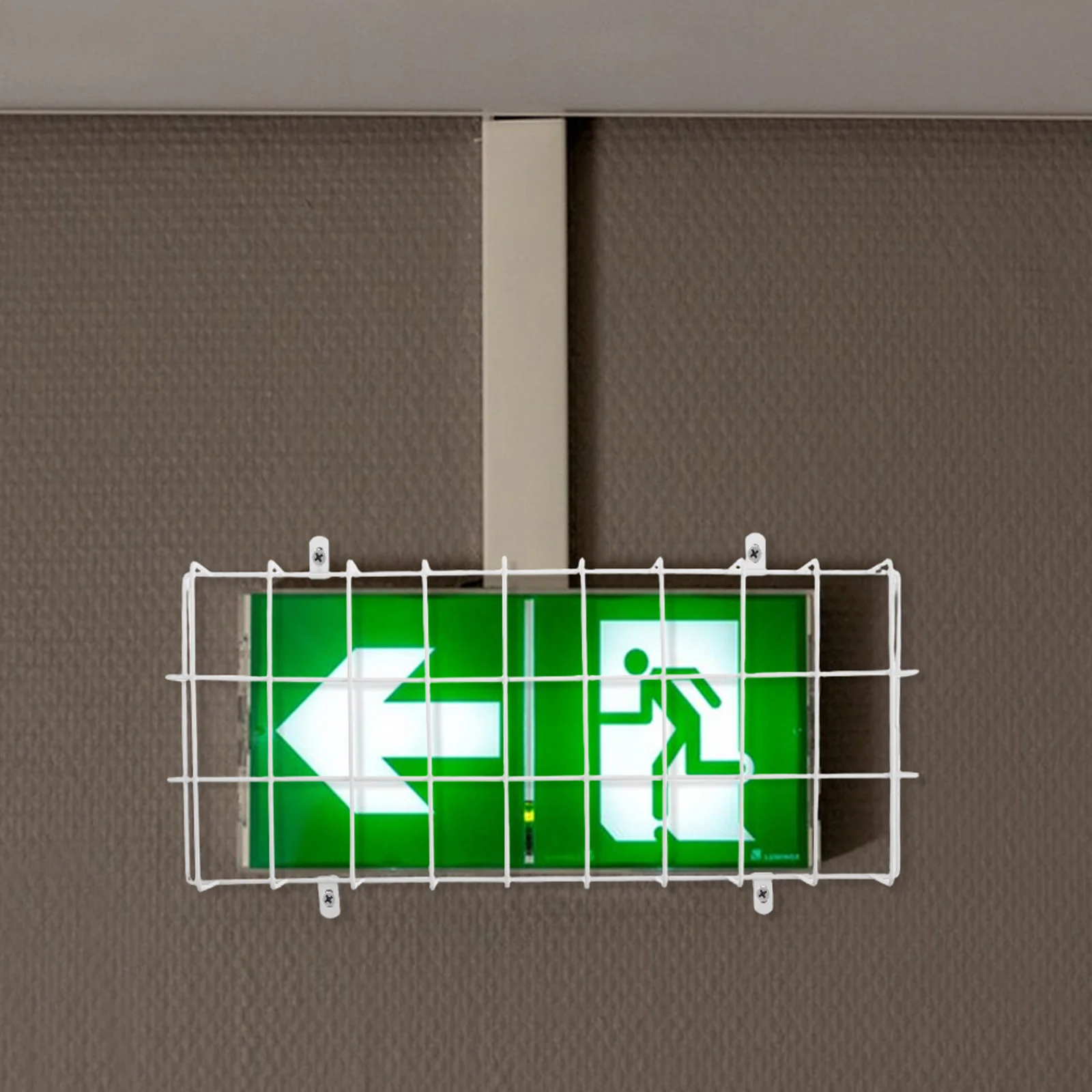 4Pcs Emergency Light Protective Cage Impact Resistant Quick Installation Wall Mounted Wire Guard Exit Sign Safety Metal Wire