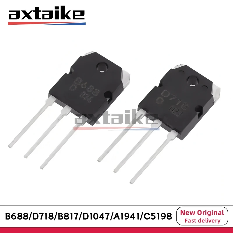 

5PCS 2SB688 2SD718 B817 D1047 2SA1941 2SC5198 A1941 C5198 B688 D718 TO3P NPN PNP Complementary Audio Amplifier Power Transistors
