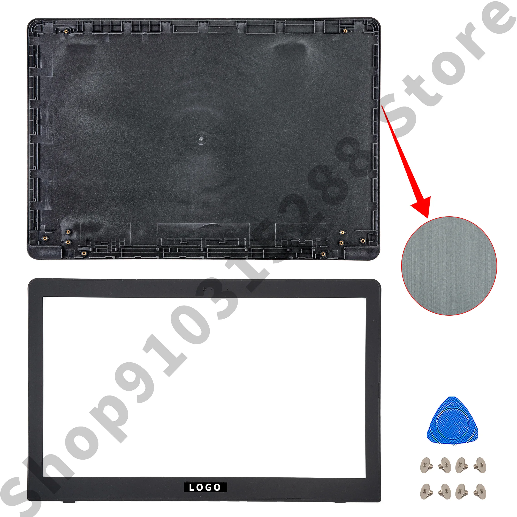 Imagem -06 - Tampa Traseira do Lcd para o Reparo da Moldura e do Hingecover Tampa para N580 N580v N580g N580vd X580 X580g X580v Nx580v 156 Iinch Novo