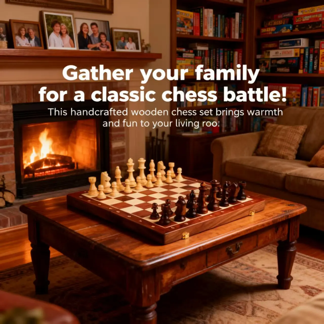 Chess Set Top Grade Wooden Folding Big Traditional Classic Handwork Solid Wood Pieces Walnut Chessboard Children Gift Board Game