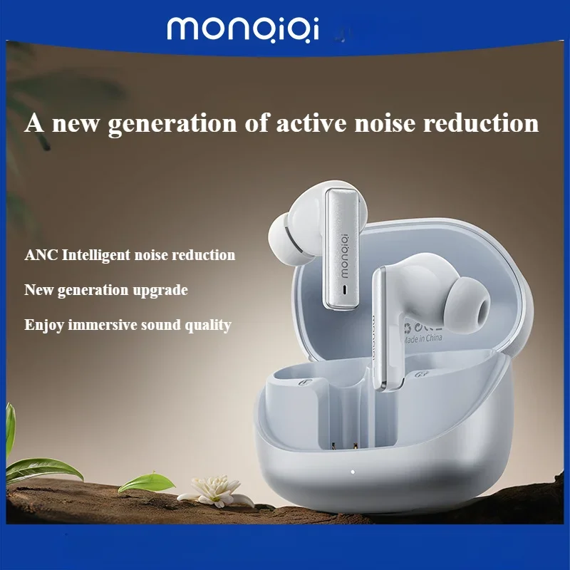 Monqiqi P104 Active Noise Cancellation ANC in-ear Wireless Bluetooth Headset Gaming Computer Ultra Long Battery Life Headphones