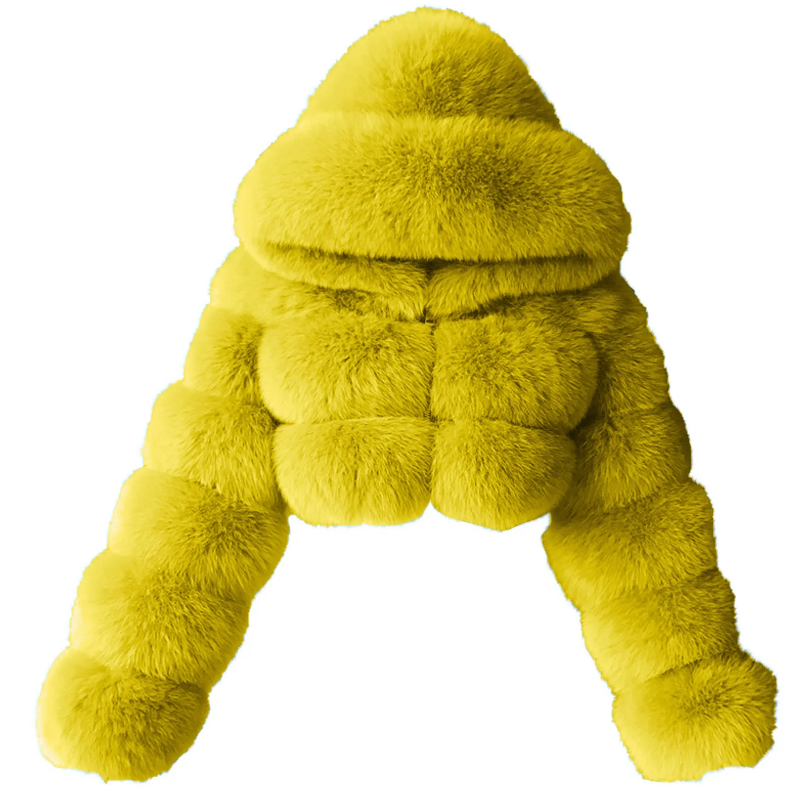 عالية الجودة مقنعين معطف فرو صناعي قصير ملابس امرأة الشتاء فروي فو الفراء سترة جديدة معاطف وسترات الفراء الأعلى مثير #2