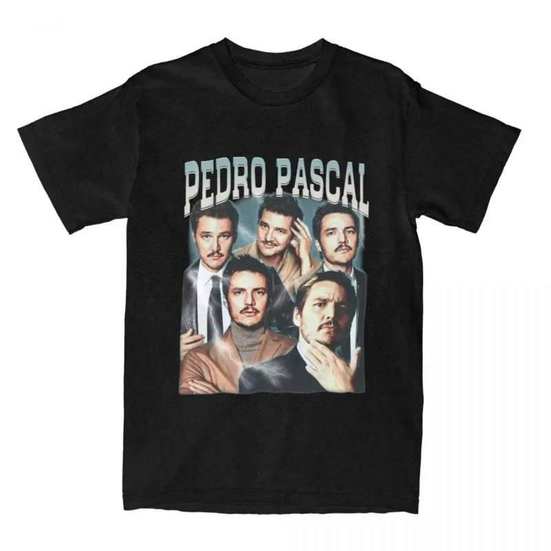

Men Women Pedro Pascal T Shirt Casual Fashion Oversized Vintage Cotton Short Sleeve O-Neck Large Size T shirt