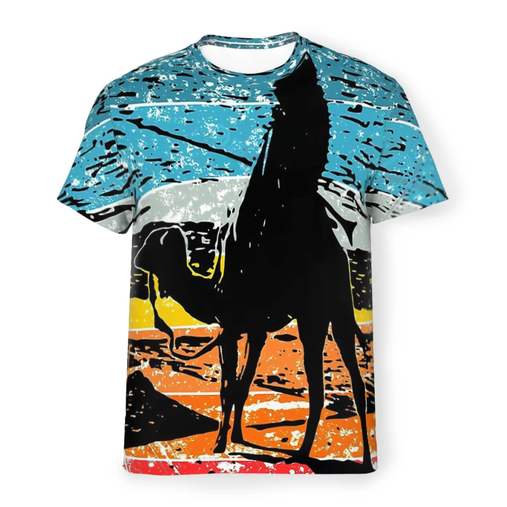 

Футболки из полиэстера, тонкая футболка с рисунком верблюжьего горба, больших животных, путешественников, персонализированная Мужская футболка, новая трендовая одежда